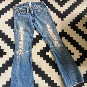True Religion Destroyed Jeans Size 25